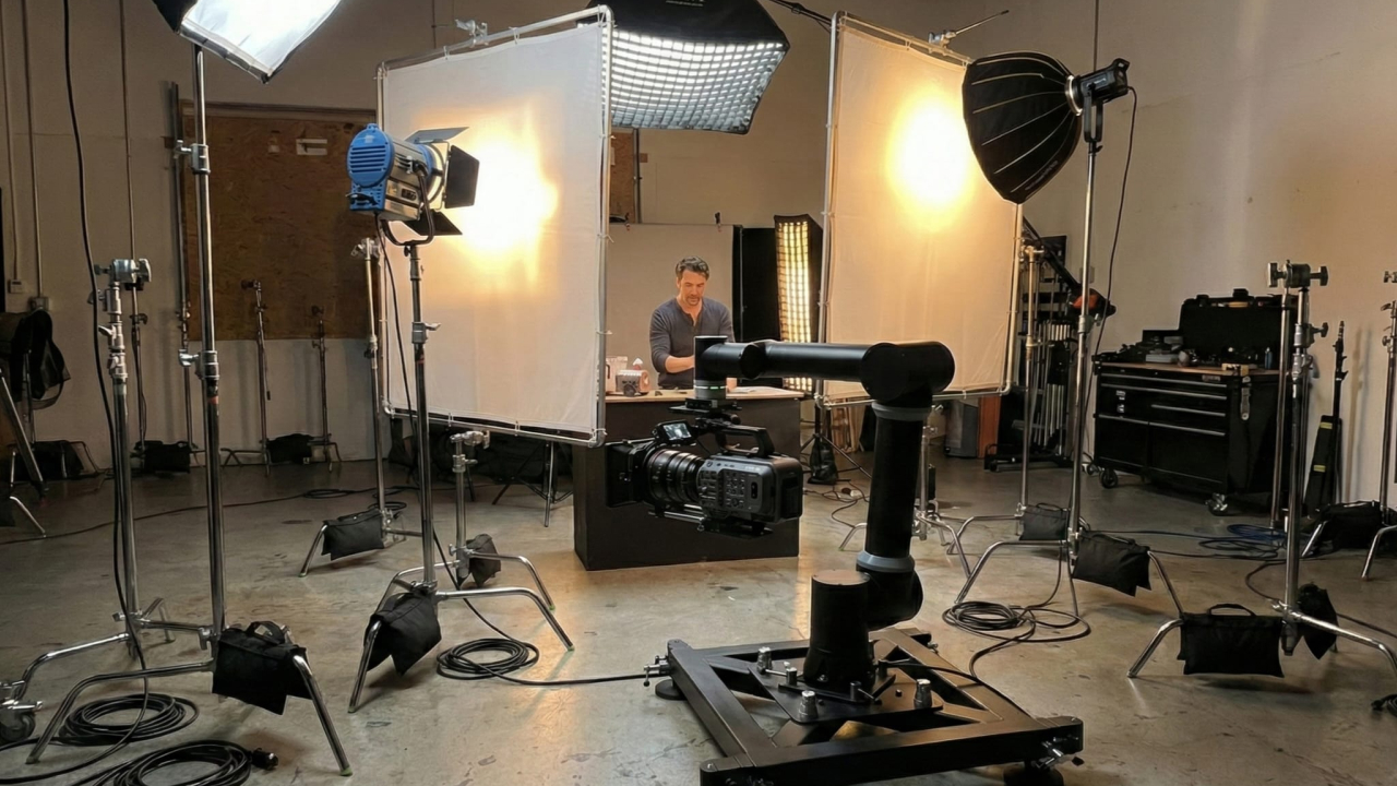 Robot filmowy FR5 w akcji na planie filmowym